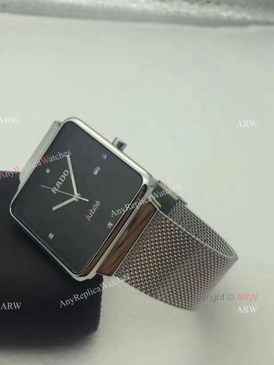 Japan Grade Rado Copy Watches Stainless Steel Black Face